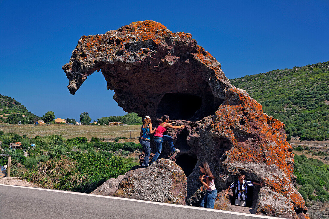 Italy Sardinia Boccia dell Elefante Elephant rock