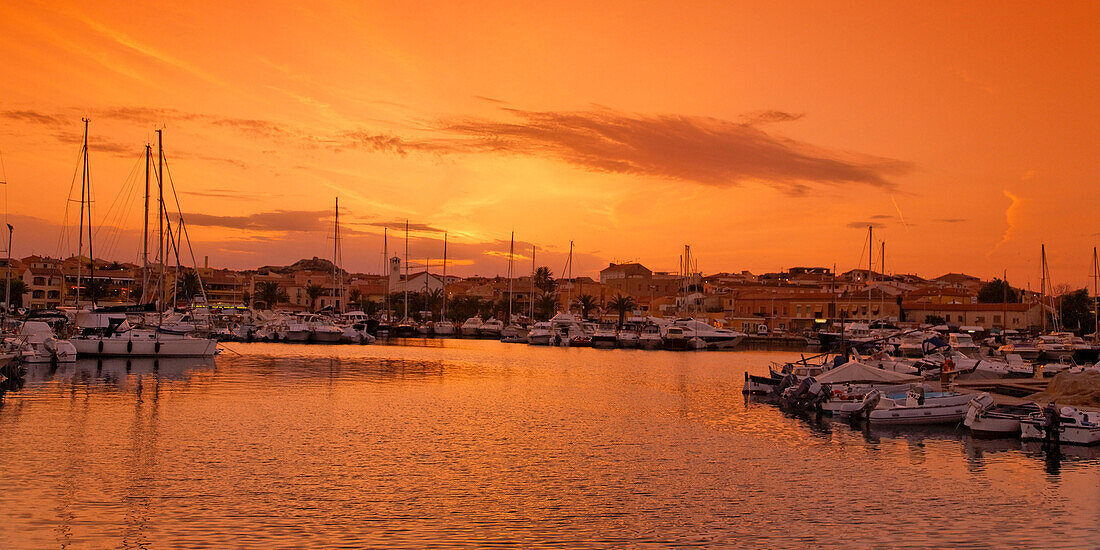 Italy Sardinia Palau harbour sunset