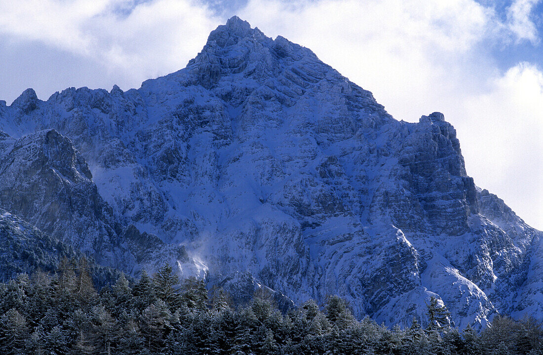 Mountains of the Swiss National Park near Scuol, Lower Engadine, Engadine, Switzerland
