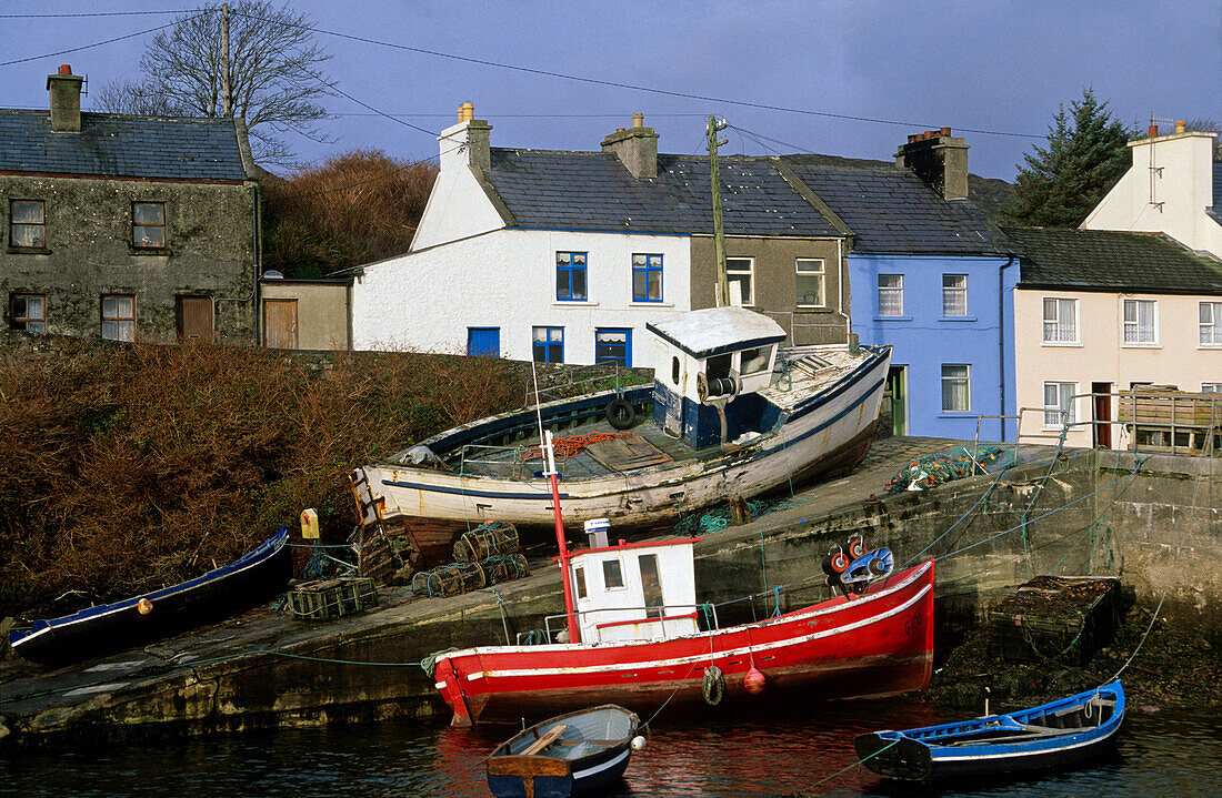 Europa, Großbritannien, Irland, Co. Galway, Connemara, Fischerdorf Roundstone