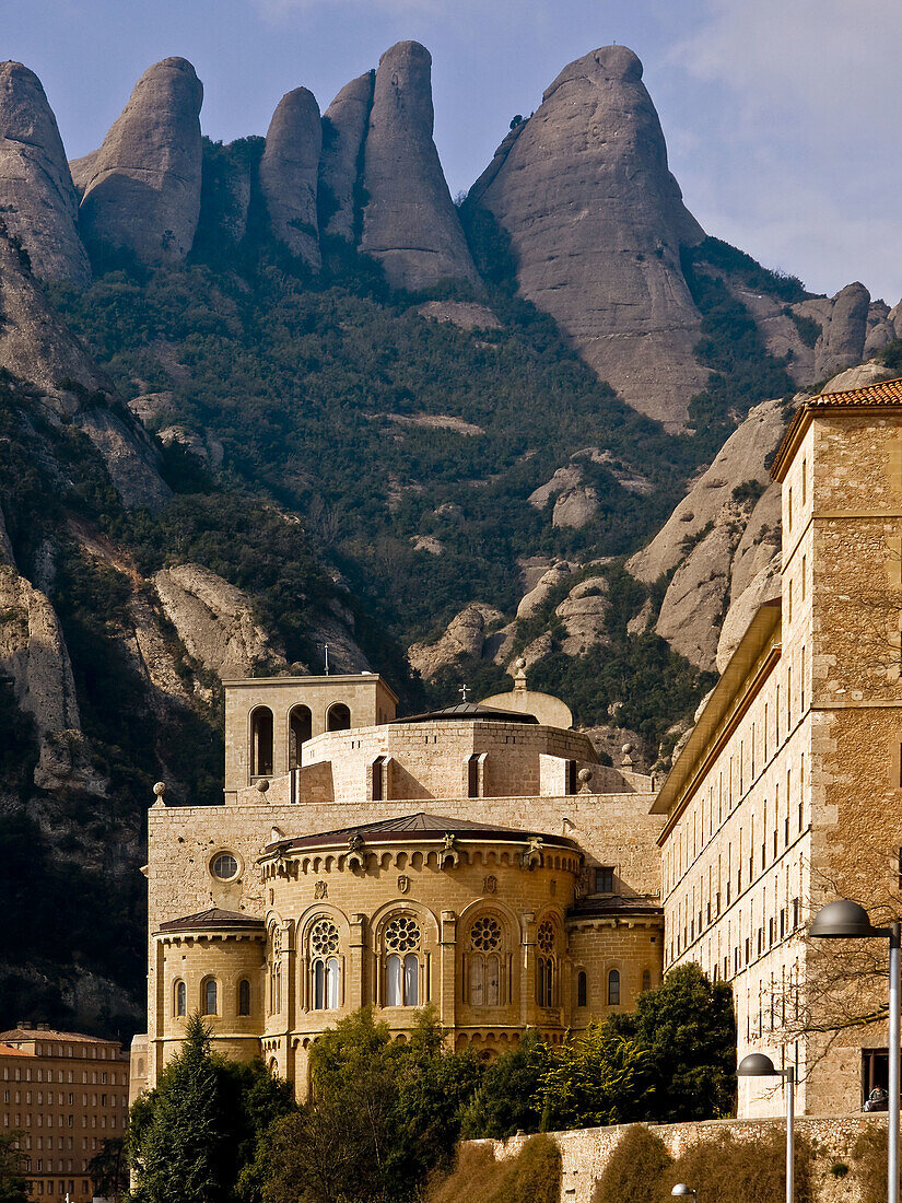 Montserrat benedictine abbey. Barcelona province, Catalonia, Spain