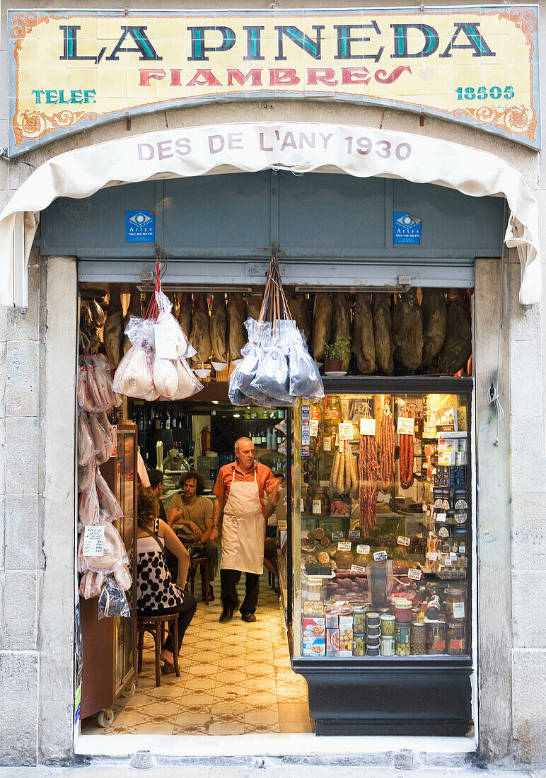 Lebensmittelladen. Barcelona, Spanien