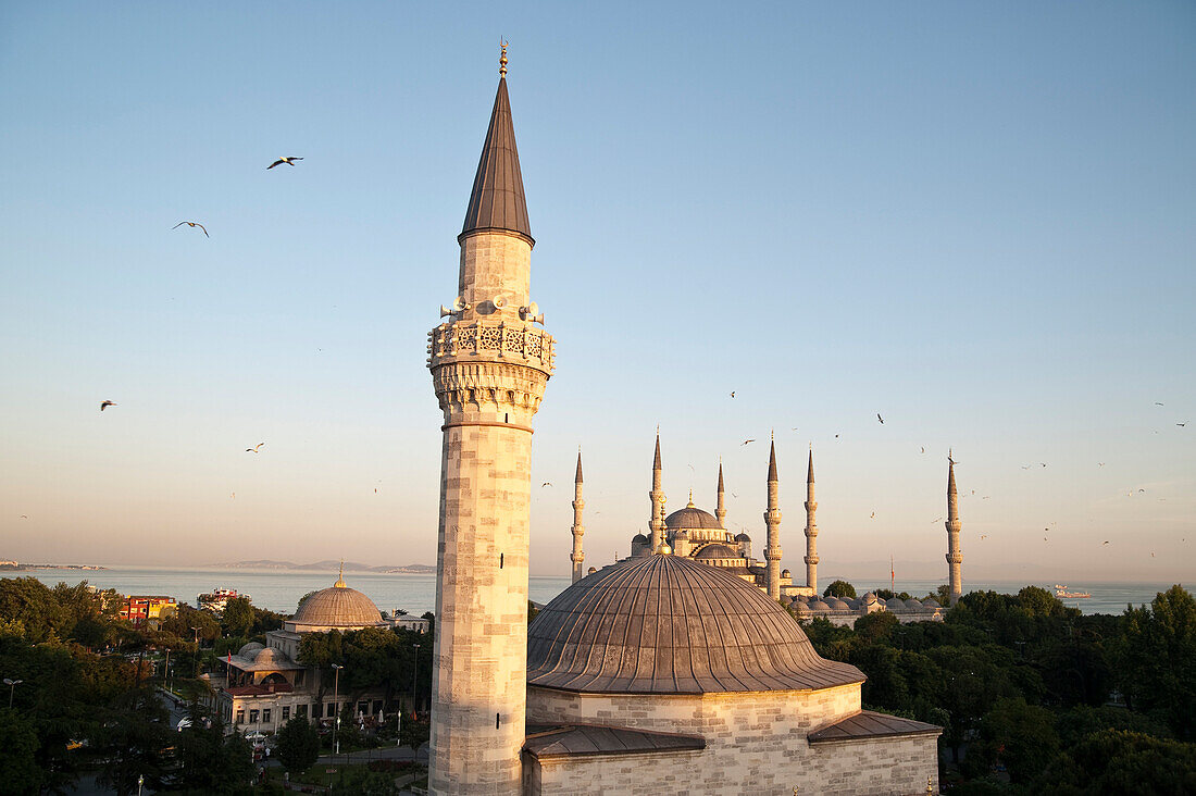 Blaue Moschee, Sultan Ahmed Moschee, Sultanahmet Camii und Firuz Aga Moschee, Firuz Aga Camii, Istanbul, Türkei, Europa
