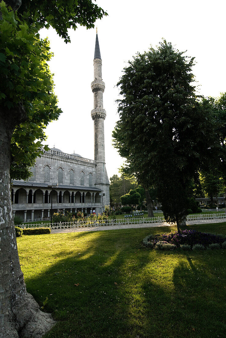 Park und Moschee, Istanbul, Türkei, Europa