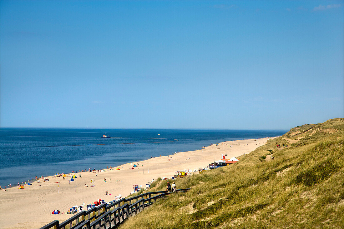 Dunes and Beach near Wenningstedt, Sylt Island, North Frisian Islands, Schleswig-Holstein, Germany