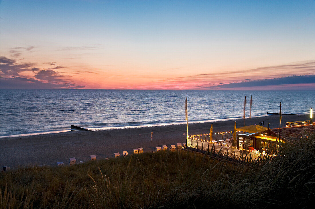 Beachside Cafe, Wenningstedt, Sylt Island, North Frisian Islands, Schleswig-Holstein, Germany