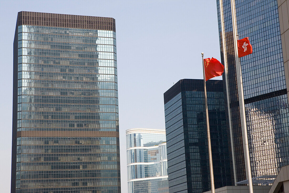 Modern high rise buildings at Chung Wan, Central district, Hong Kong Island, Hong Kong, China, Asia