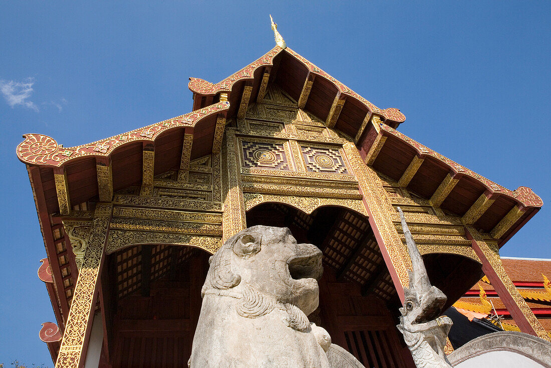 Buddhistischer Tempel Wat Phra Singh in Chiang Mai, Provinz Ciang Mai, Thailand