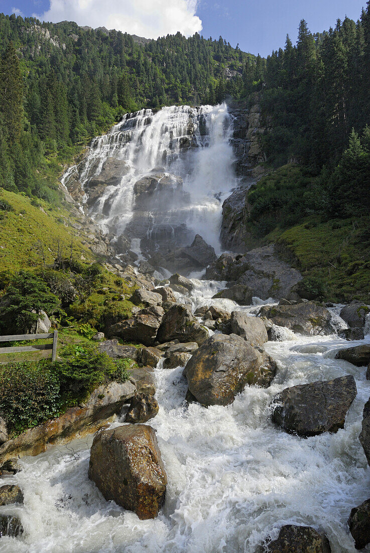 Grawa-Waterfall, Stubai Alps, Stubai, Tyrol, Austria
