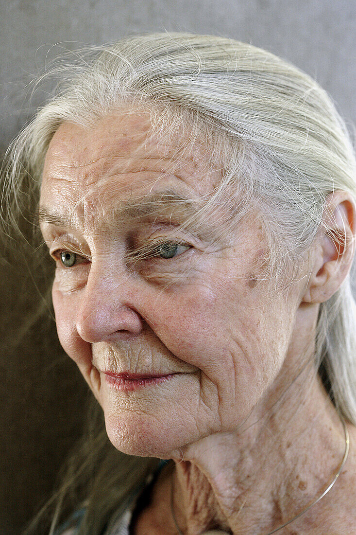 Senior woman in profile