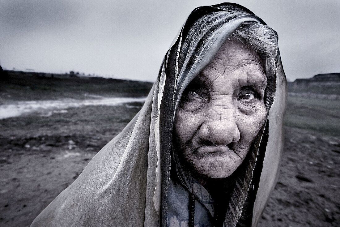Senior woman, Allahabad. Uttar Pradesh, India