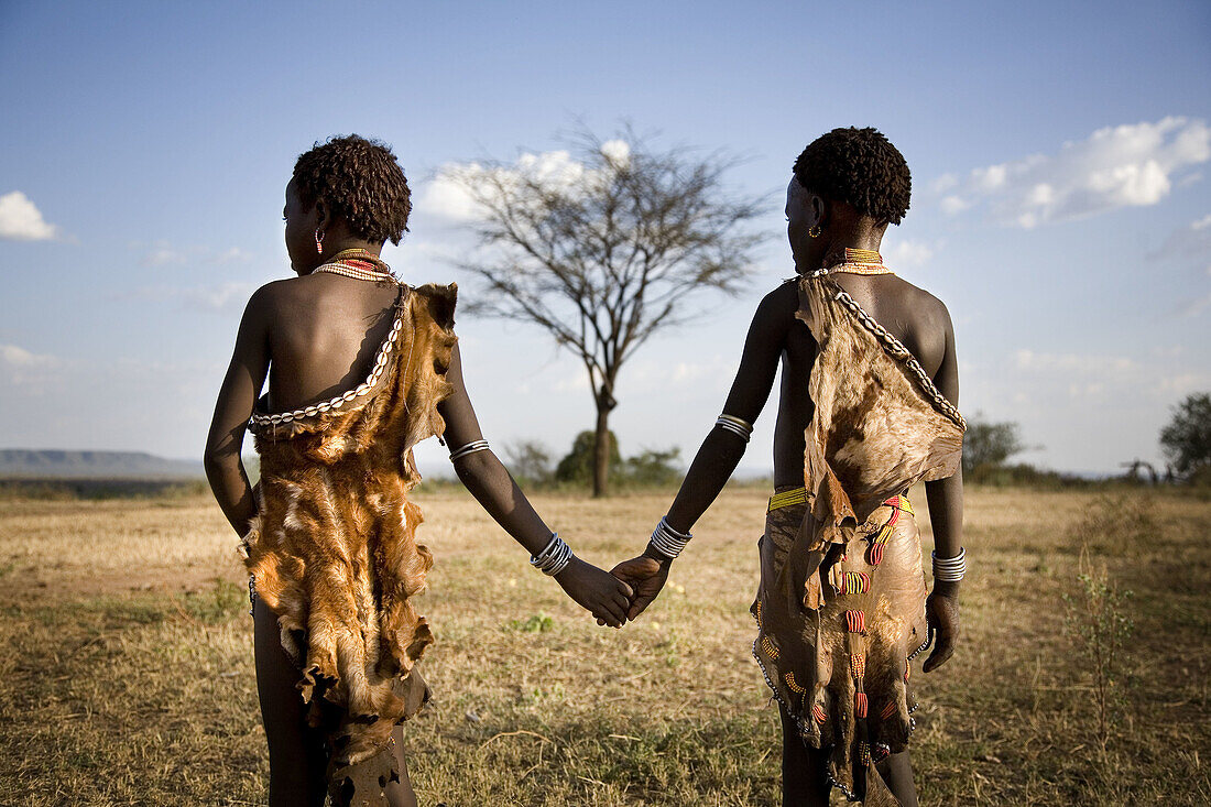 Hamer girls. South Ethiopia. African people