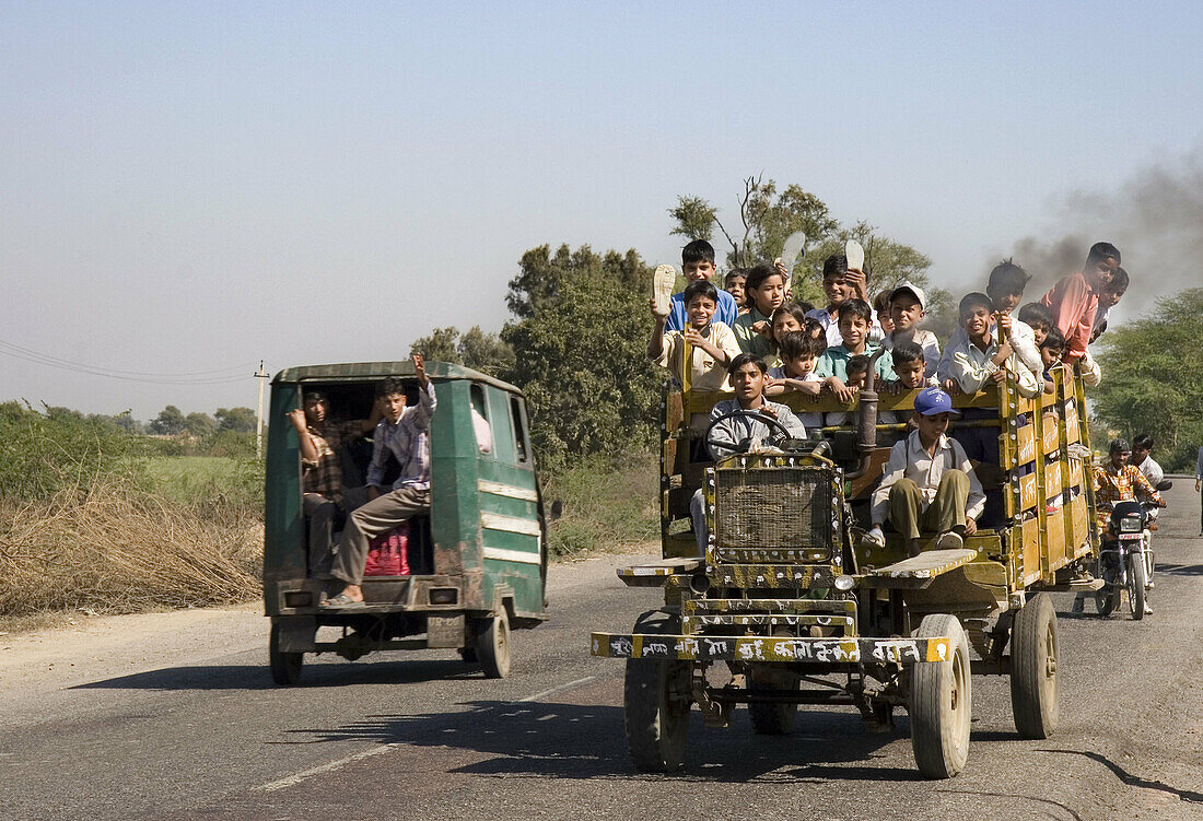 School bus, Allahabad. Uttar Pradesh, India