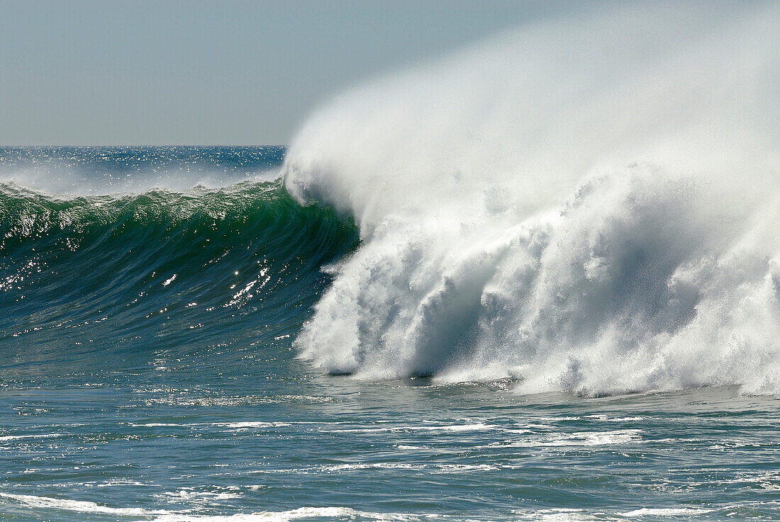 Waves breaking, near Guincho Beach, Costa de Lisboa, District of Lisbon, Estremadura, Portugal, Atlantic