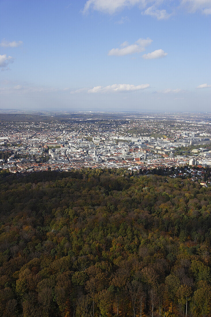 Blick über Stuttgart, Baden-Württemberg, Deutschland