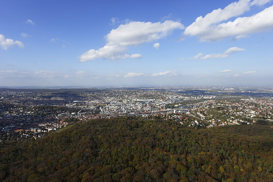 Blick über Stuttgart, Baden-Württemberg, Deutschland