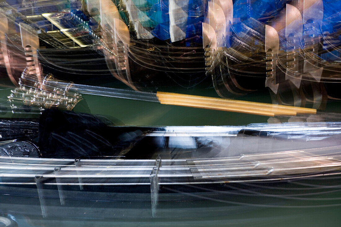 Gondolas at Bacino Orseolo (Servizio Gondole), Venice, Italy, Europe