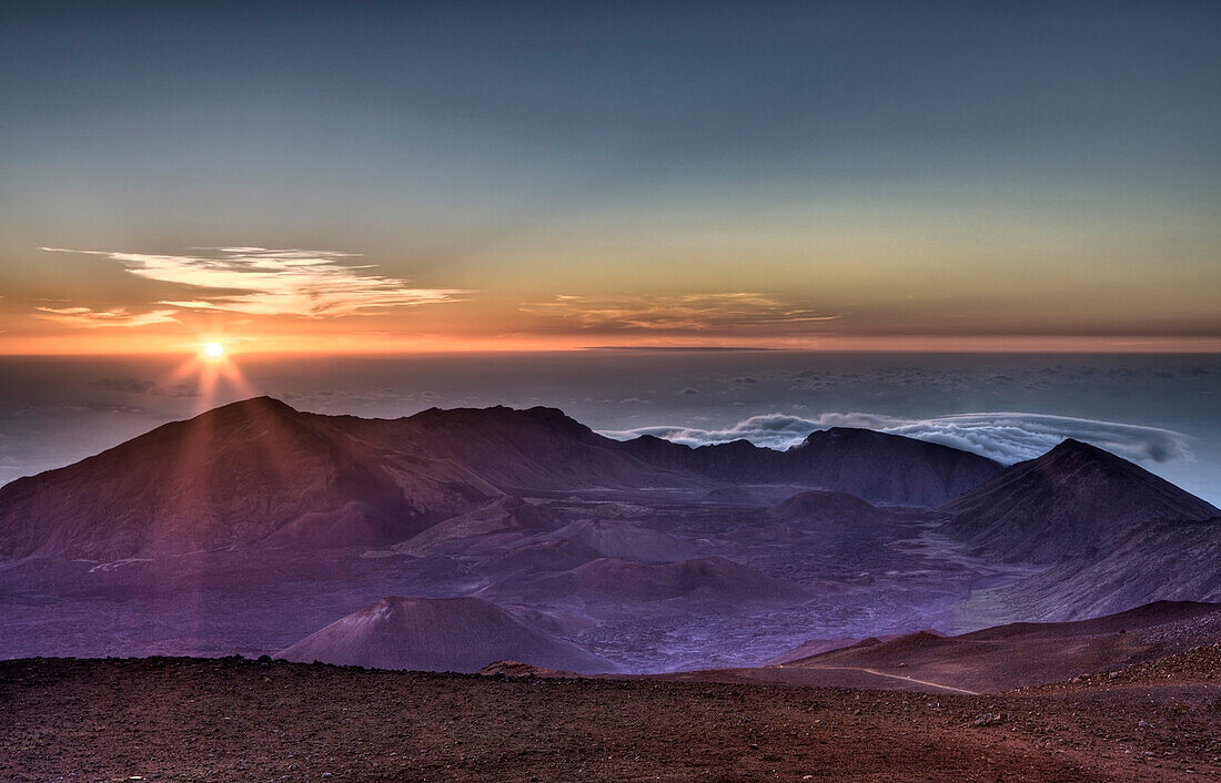 Sunrise at Haleakala Crater, Maui, Hawaii, USA