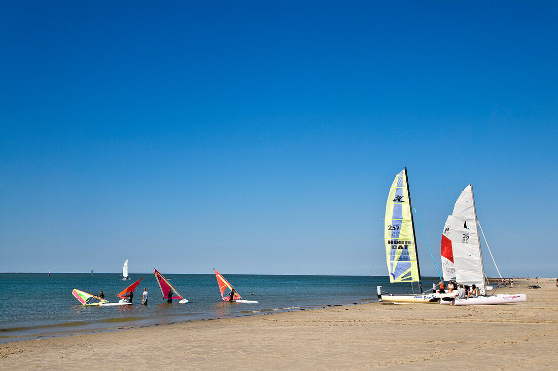 Catamaran on the Beach, Norddorf, Amrum, Island, North Frisian Islands, Schleswig-Holstein, Germany