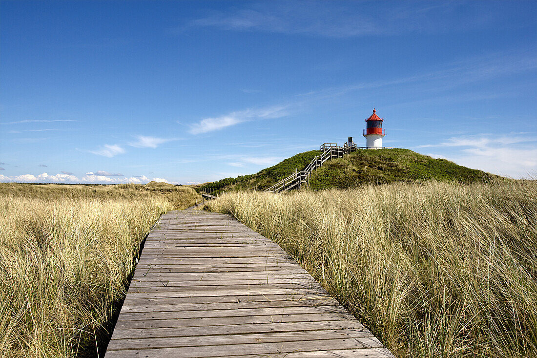 Sea mark between dunes, Amrum Island, Schleswig-Holstein, Germany