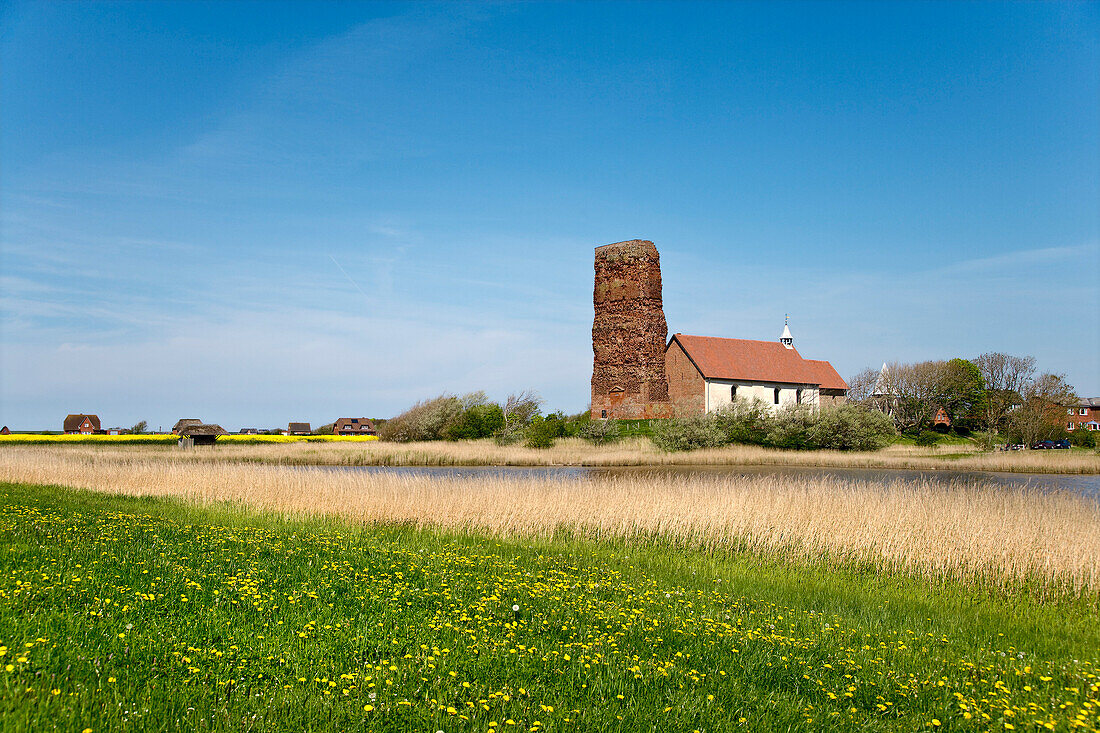 St. Salvator Kirche, Pellworm, Nordfriesland, Schleswig-Holstein, Deutschland