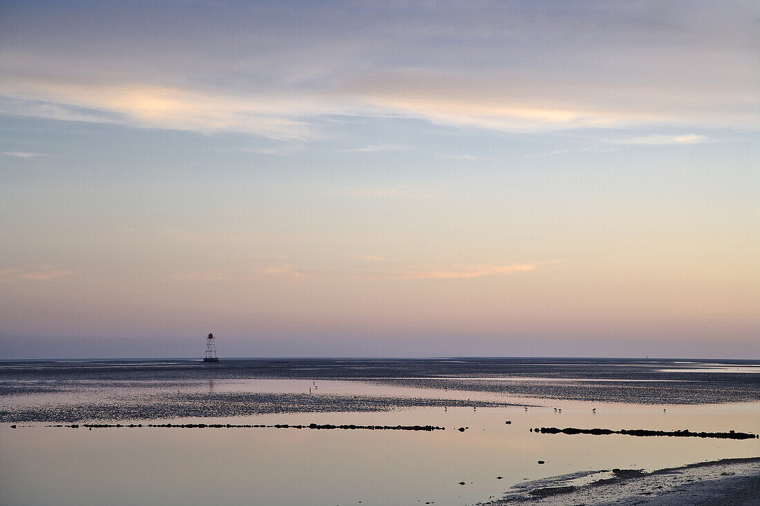 Mudflat, Pellworm island, Schleswig-Holstein, Germany