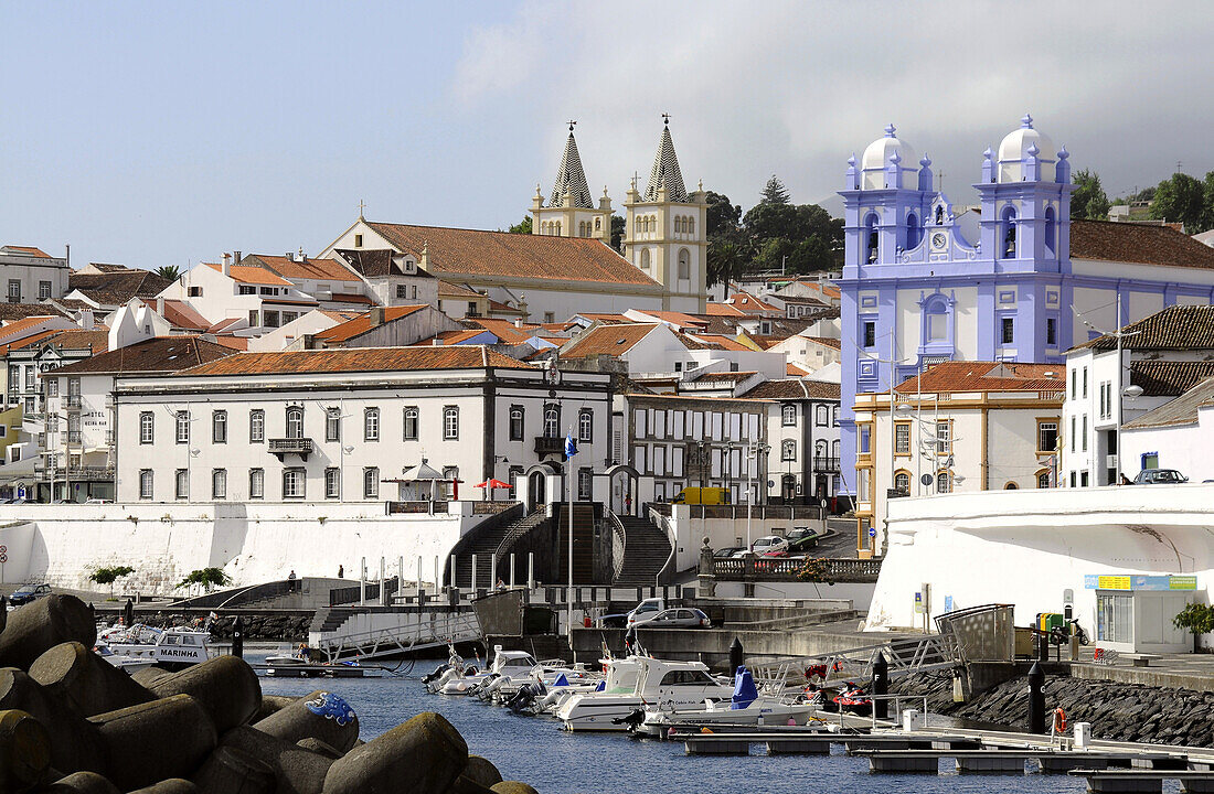 Ansicht mit Misericordia-Kirche, Angra do Heroismo, Insel Terceira, Azoren, Portugal