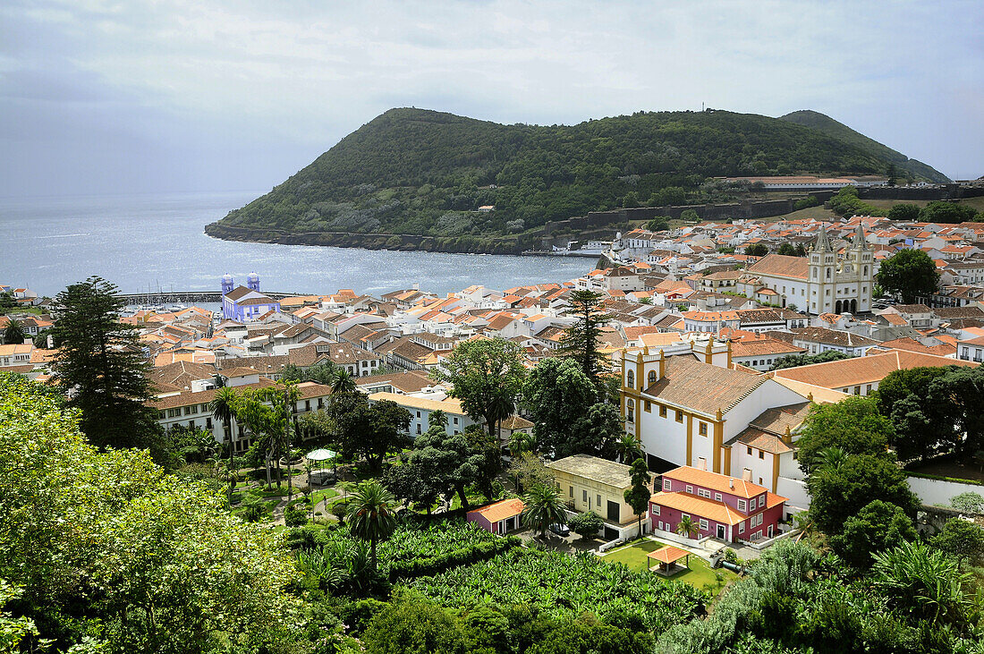 Blick vom Alto da Memoria, Angra do Heroismo, Insel Terceira, Azoren, Portugal