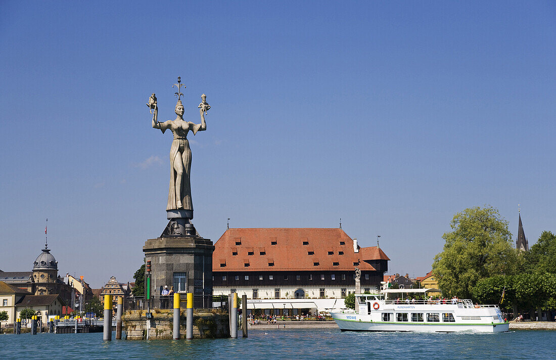 Imperia-Statue am Hafen, Konstanz, Baden-Württemberg, Deutschland