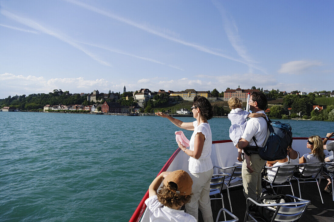 View from excursion boat to Meersburg, Baden-Wurttemberg, Germany