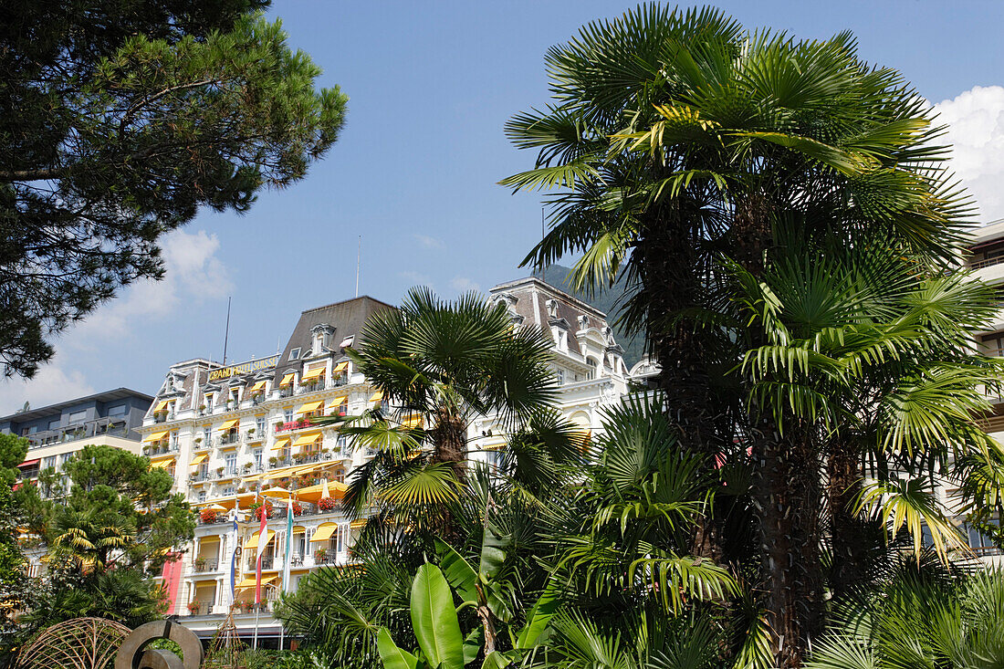 Grand Hotel Suisse at promenade, Montreux, Canton of Vaud, Switzerland
