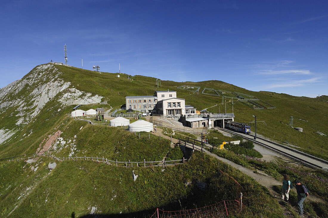 Bergstation Rochers de Naye, Montreux, Kanton Waadt, Schweiz