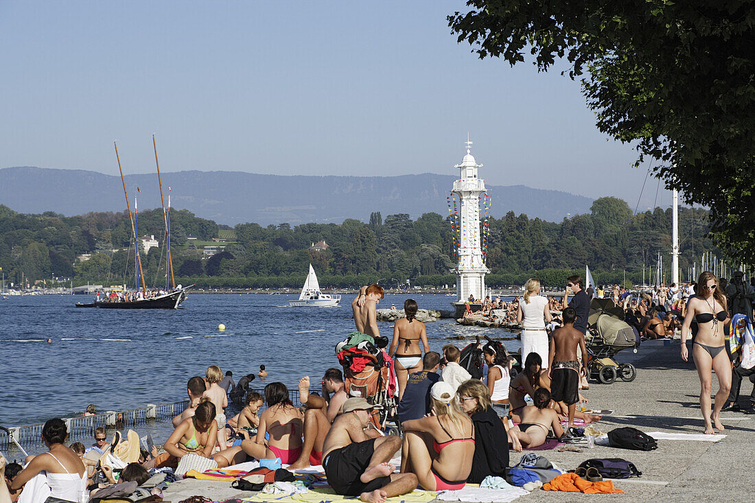 Bains des Paquis, Genf, Kanton Genf, Schweiz