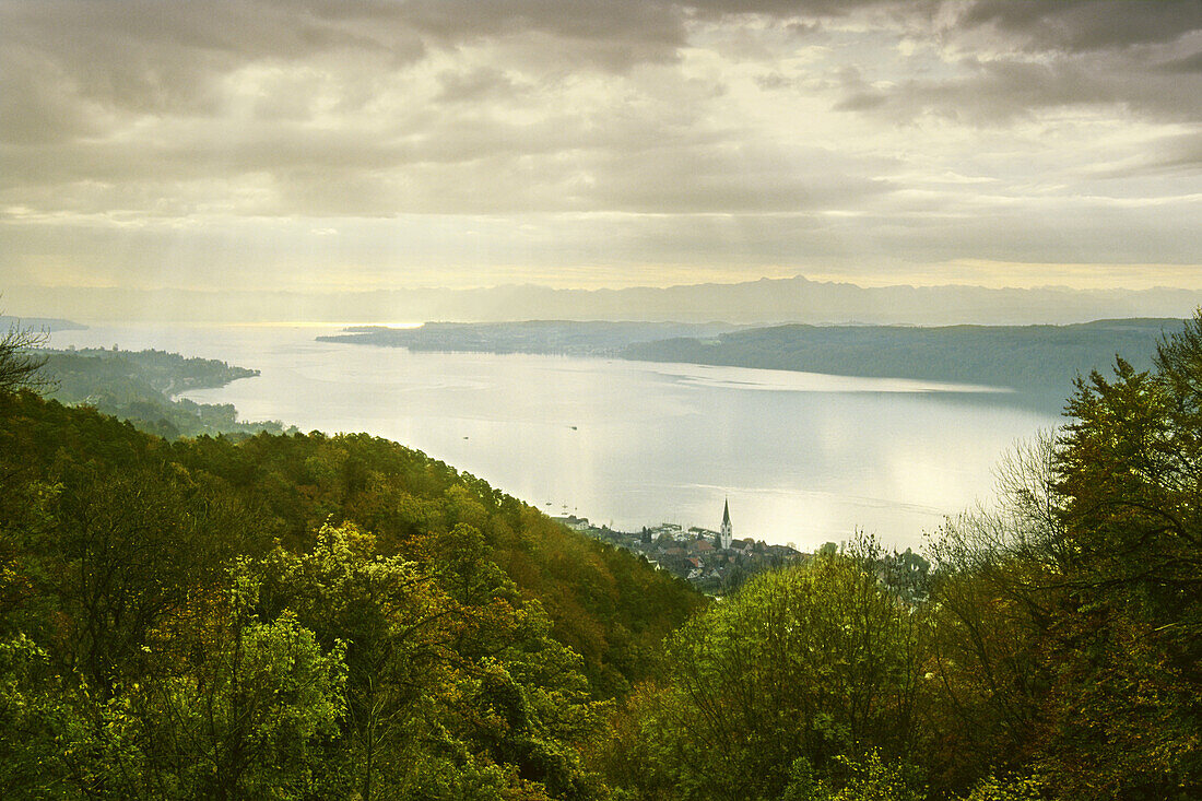 View to Sipplingen at lake Ueberlingen, Lake Constance, Baden-Wurttemberg, Germany