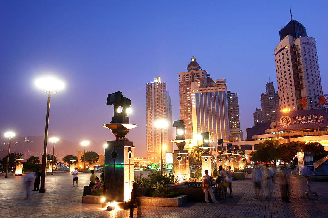 Modern place at the port of Chongqing, China, Asia