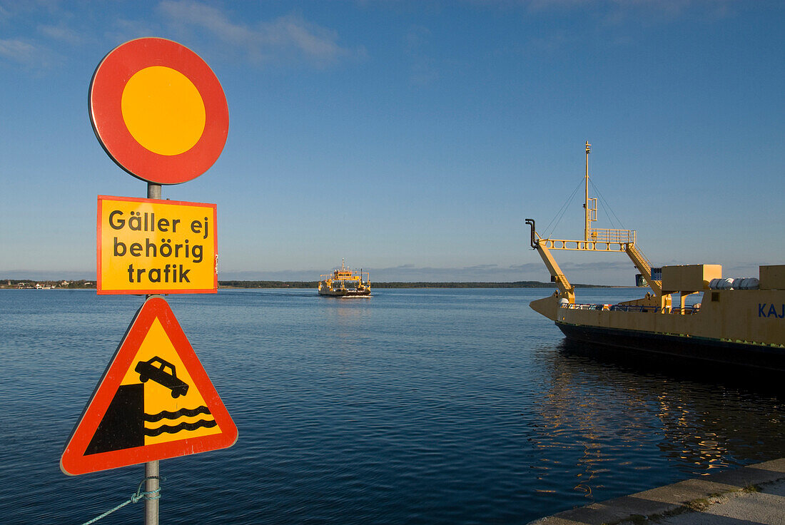 Farosund harbour, ferry to Faro, Gotland, Sweden, Scandinavia, Europe