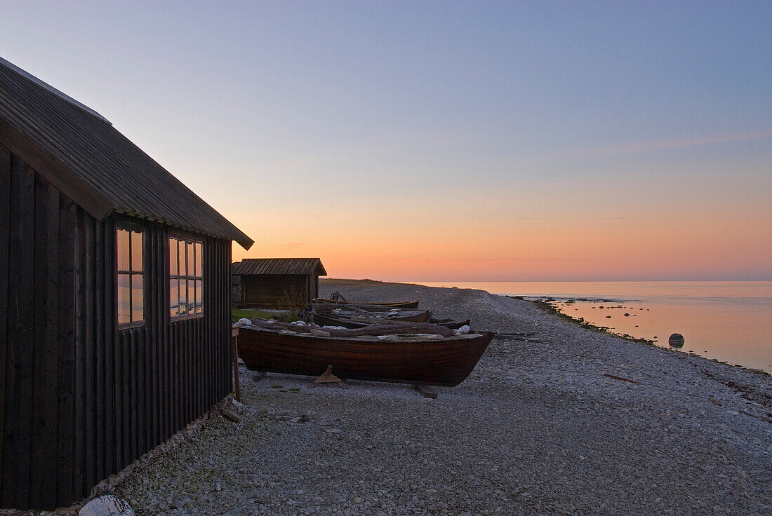 Hütte am Strand, Farö, Nordküste, Gotland, Schweden, Skandinavien, Europe