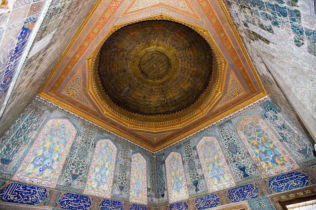 Stained-glass Windows and Dome Roof at Harem of Topkapi Palace, Istanbul, Turkey