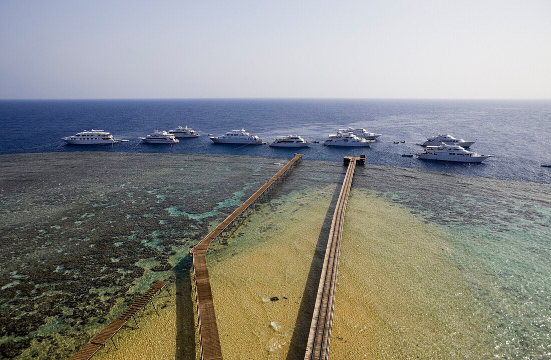 Safariboote am Daedalus Riff, Rotes Meer, Aegypten