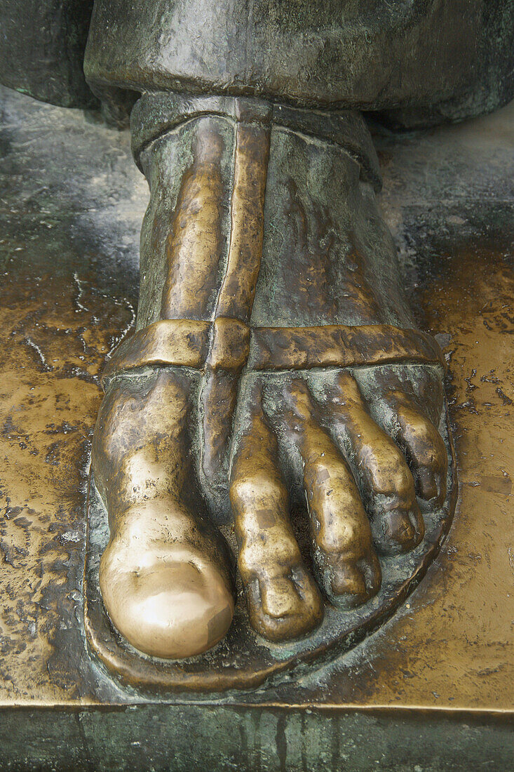Foot of Gregorius of Nin statue, Split, Dalmatia, Croatia
