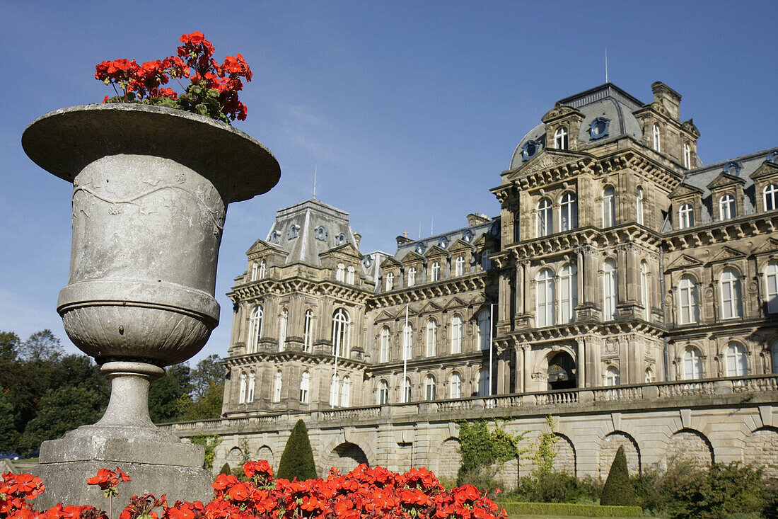 UK, England, County Durham, Barnard Castle, The Bowes Museum, 1869 French style chateau, European art collection.