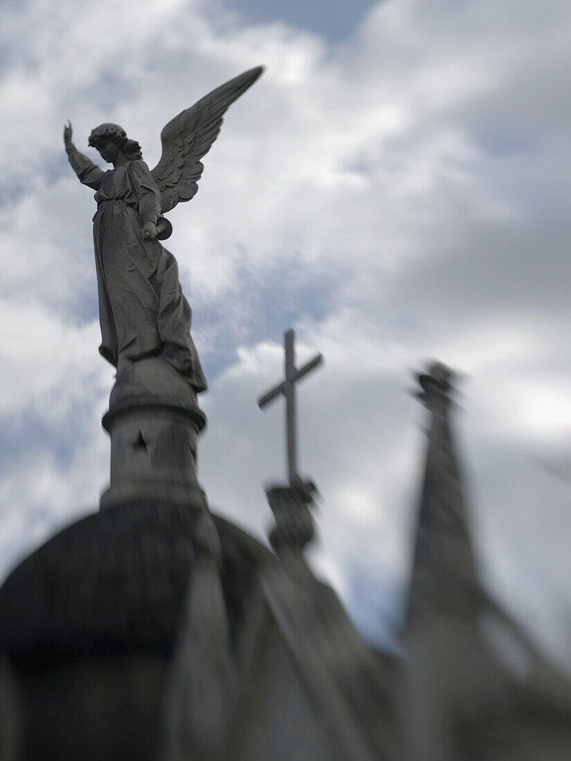 Gravestones in La Recoleta Cemetery in Buenos Aires, Argentina