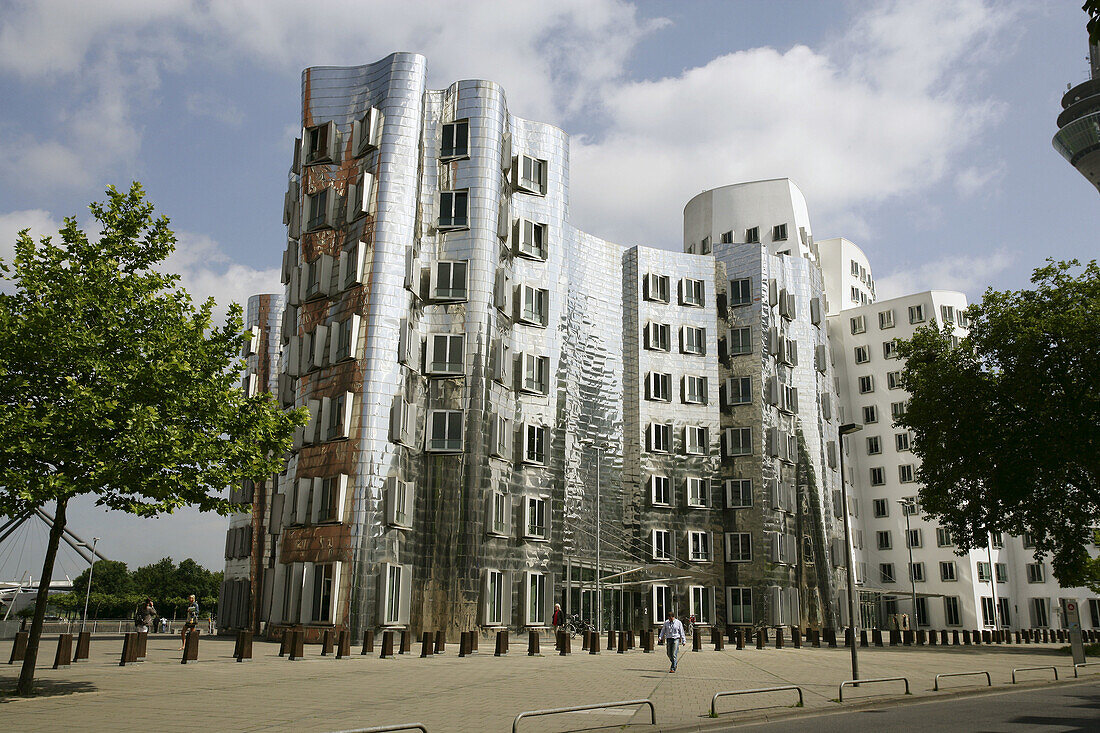 Neuer Zollhof building at Unterbilk district, Düsseldorf. Germany