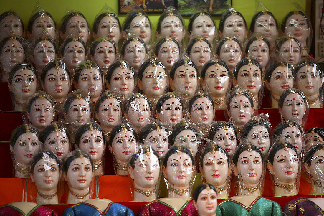 Faces of Goddess Gouri, Pune, Maharashtra, India