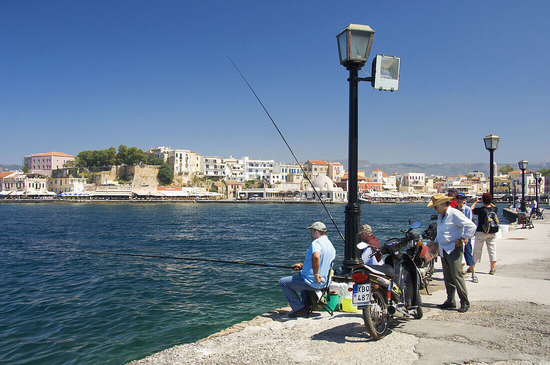 The Venetian waterfront  of Hania on the Greek island of Crete.