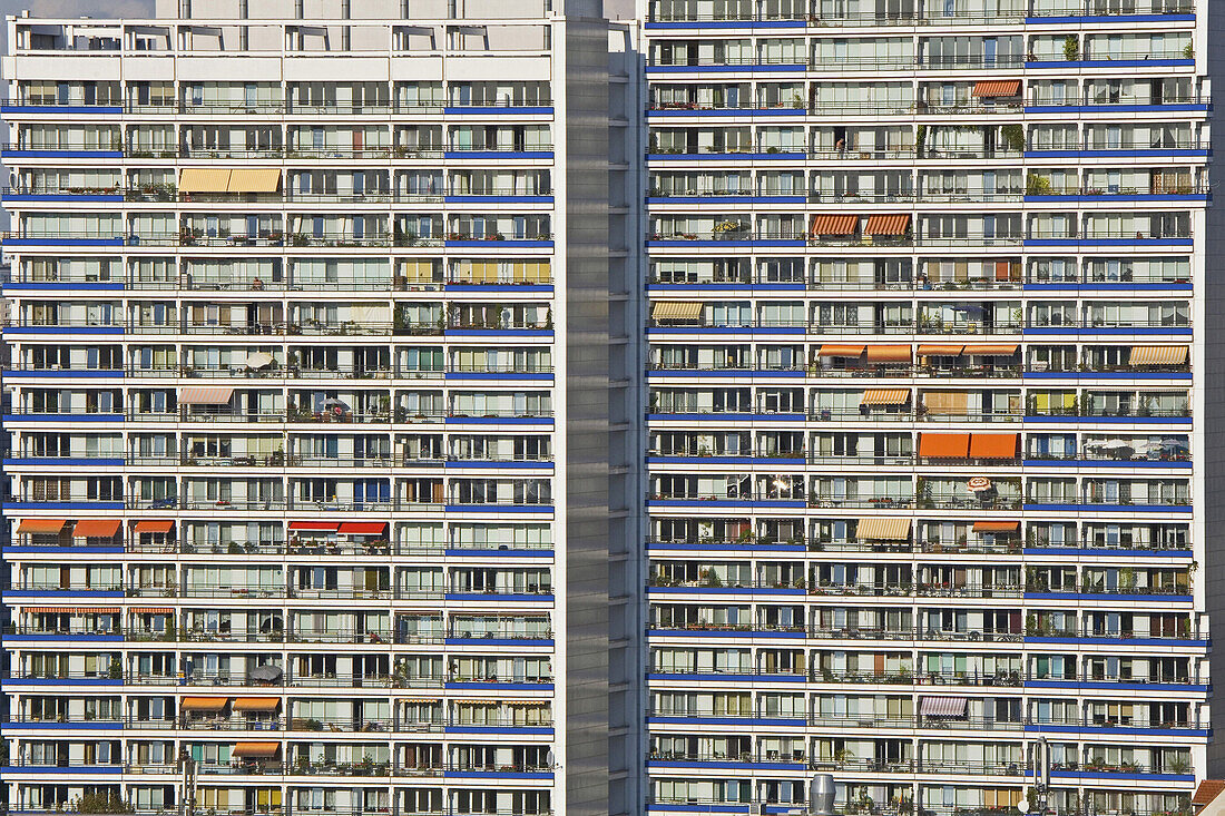 Prefabricated buildings at Leipzig street, Berlin, Germany