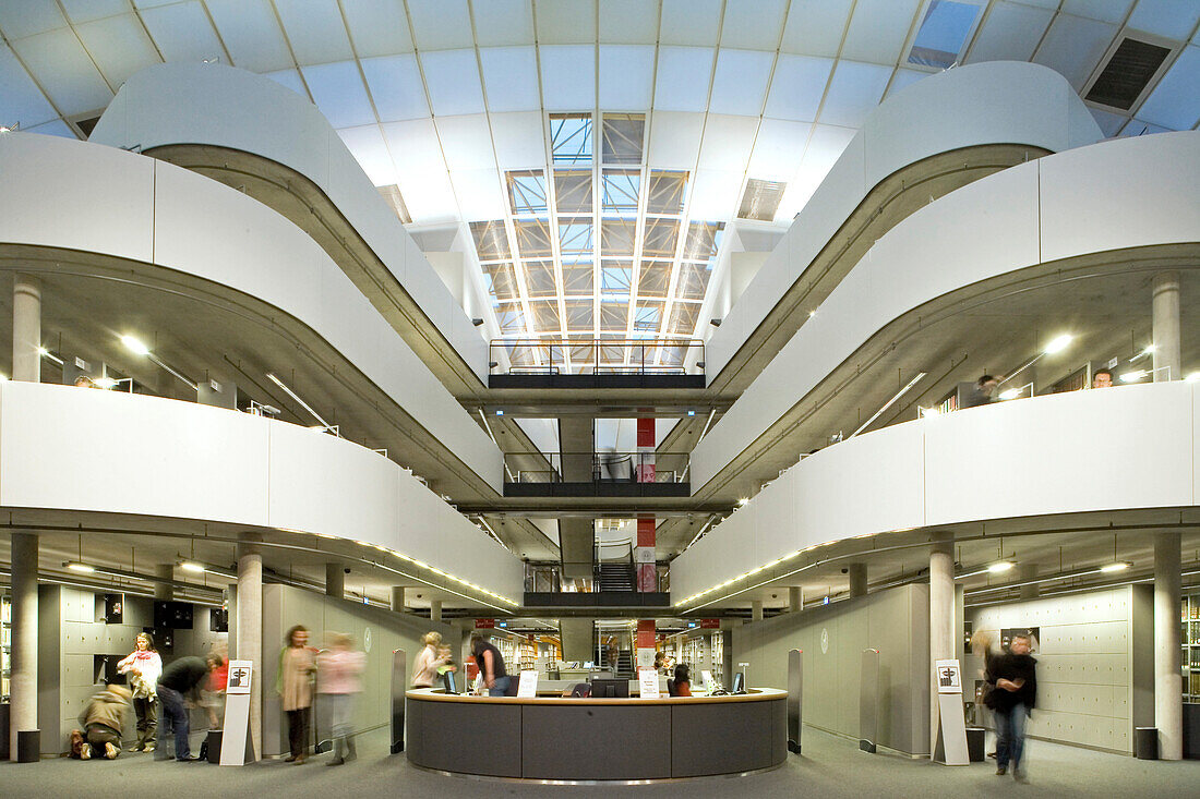 Innenansicht der philologischen Bibliothek, Dahlem, Berlin, Deutschland, Europa