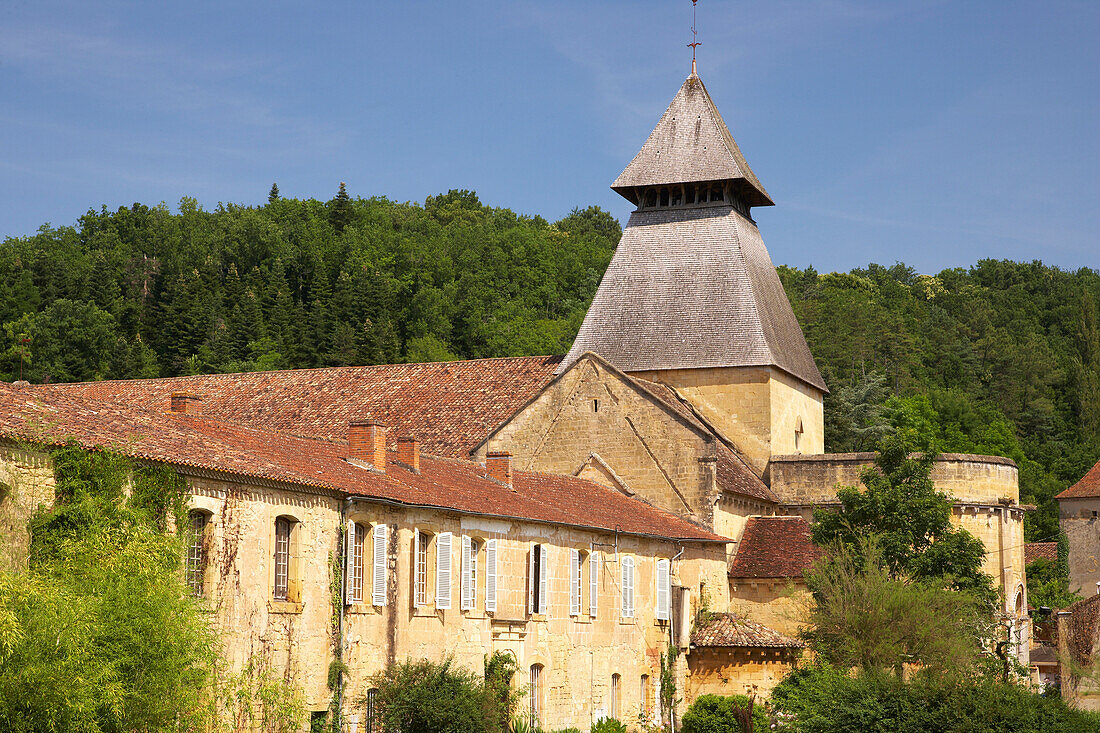 Abbaye de Cadouin, Jakobsweg, Chemins de Saint-Jacques, Via Lemovicensis, Cadouin, Dept. Dordogne, Région Aquitaine, Frankreich, Europa