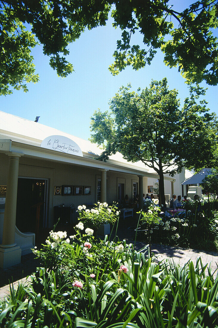Entrance to Le Quartier Francais Restaurant, Franschhoek, Western Cape, South Africa, Africa