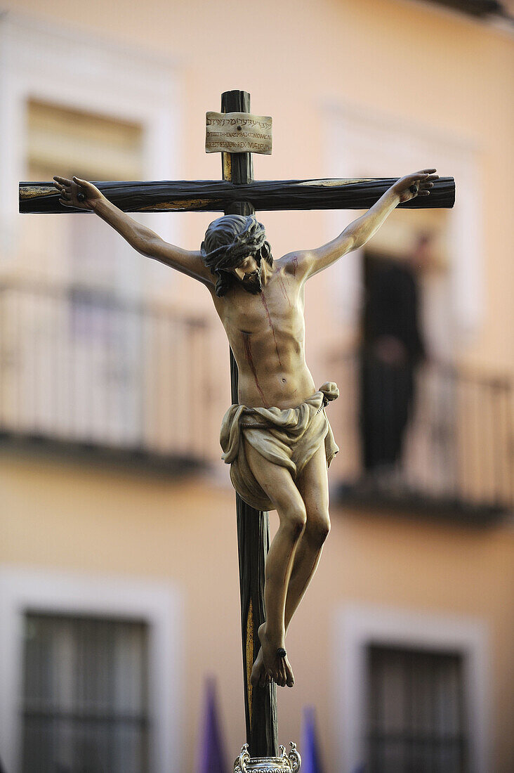 Adult, Adults, Andalucia, Andalusia, Catholicism, Celebrate, Celebrating, Celebration, Celebrations, Color, Colour, Daytime, Europe, exterior, Faith, Float, Floats, folk, folklore, Holiday, Holidays, Holy Week, Jesus Christ, outdoor, outdoors, outside, Pa